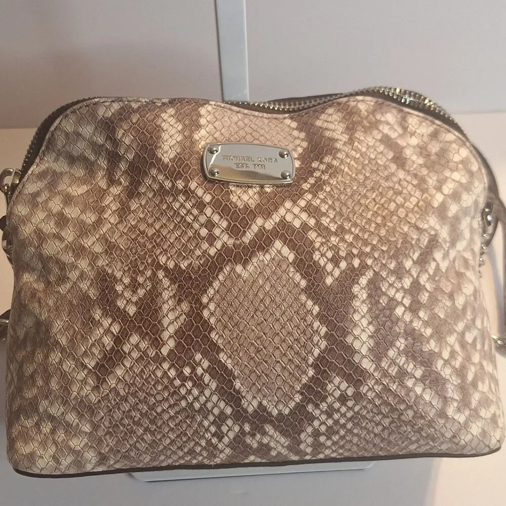 Michael Kors Snakeskin Embossed Leather Women's Crossbody Handbag